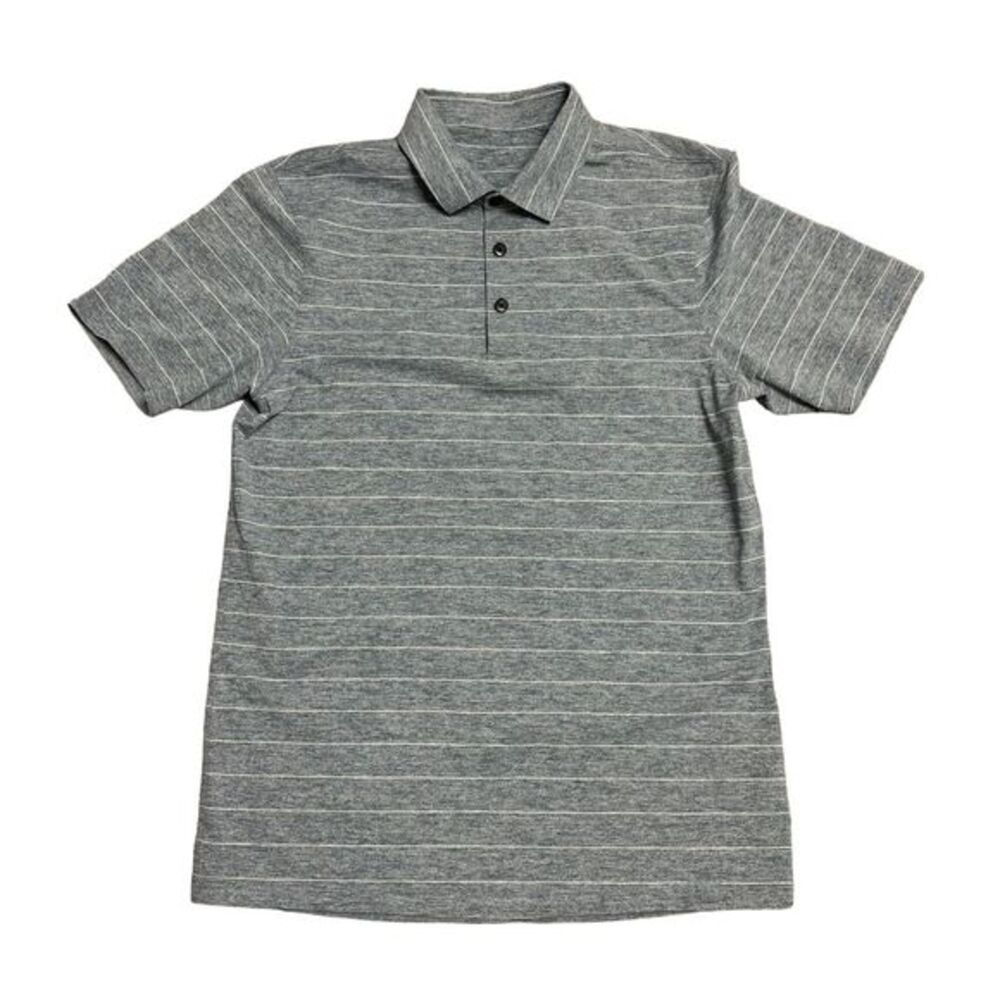 Lululemon Mens Size Medium Blue Performance Tech Stretch Polo Henley Shirt